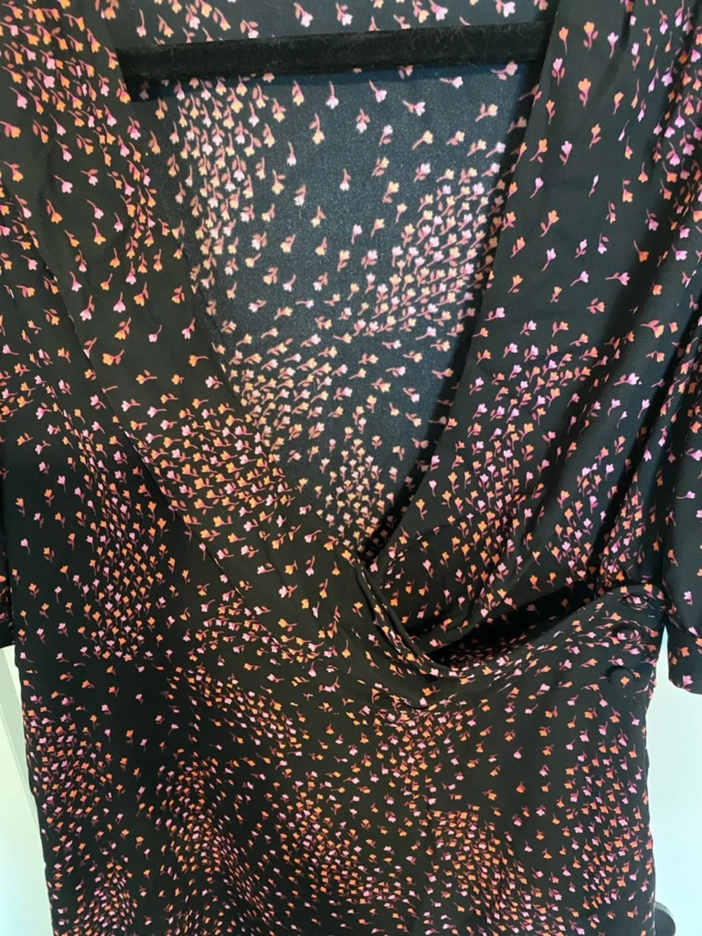 kate spade Black Mini Dress with Pink Dot Print